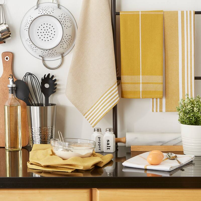 Classic Oversized Woven Dishtowels (Set of 5)