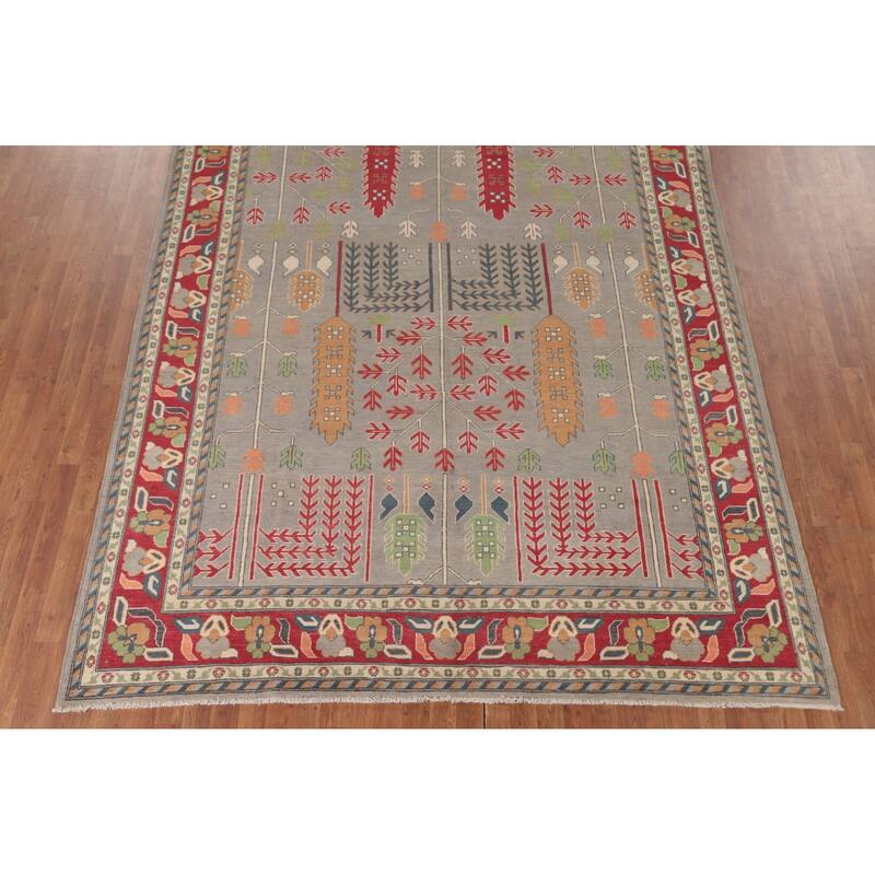 Kazak Oriental Area Rug Handmade Living Room Wool Carpet - 8'0" x 11'7"