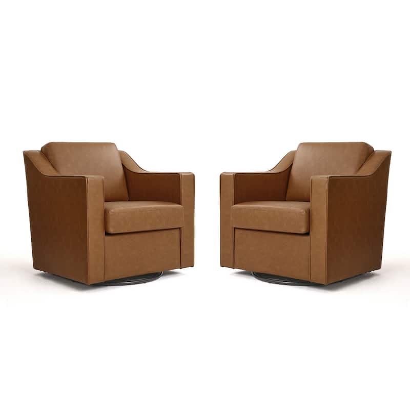 Modern Swivel Upholstered Armchair Accent chair Set of 2