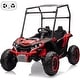 preview thumbnail 12 of 29, 24V Kids Ride On UTV,2-Seater 4WD Electric Truck with Sun Shade and Remote Control Red