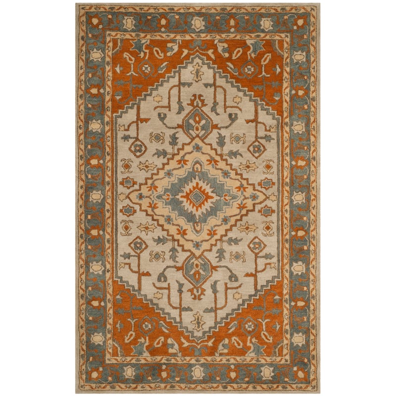 SAFAVIEH Handmade Heritage Seaflora Traditional Oriental Wool Rug