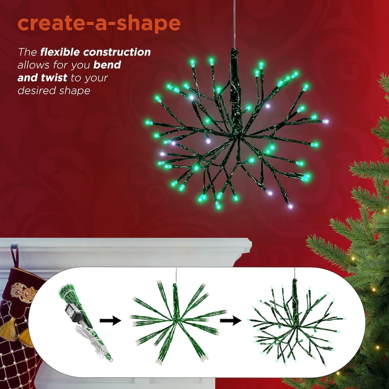 Alpine Corporation 10"H Indoor Christmas Snowflake Ornament with LED Lights