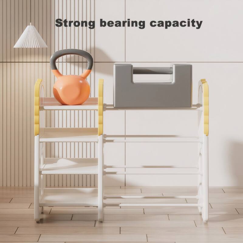 4-Tier Kids Bookshelf and Toy Storage,Nursery