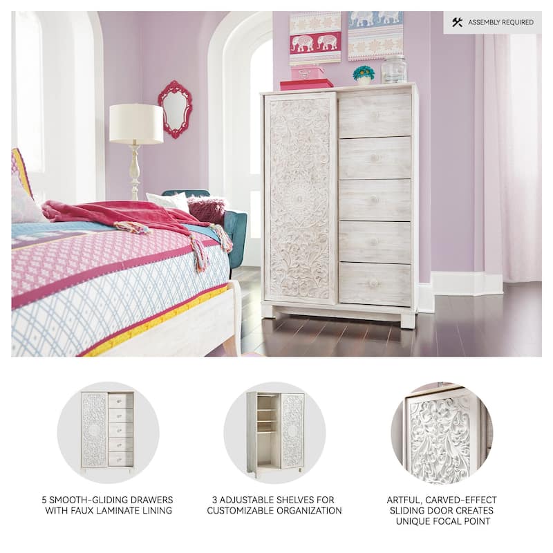 Paxberry Dressing Chest - Traditional Style - Whitewash