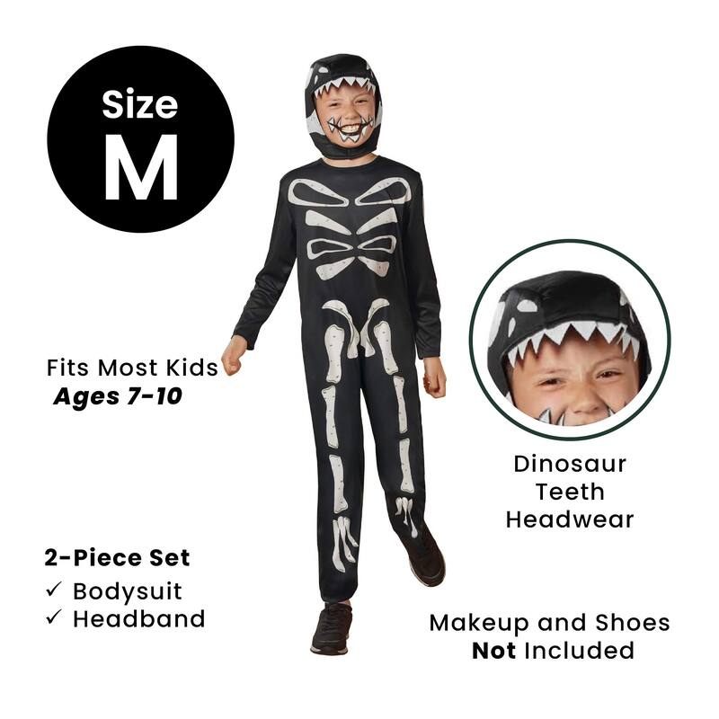 Children's One Piece Boy's Dinosaur Halloween Costume - Med 7-10 Years