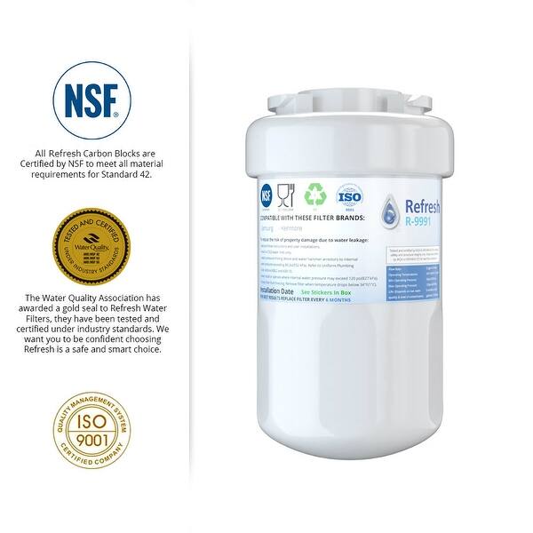 Replacement Water Filter For Ge Gss25gshss Refrigerator Water Filter By Refresh 3 Pack White Overstock 24016419