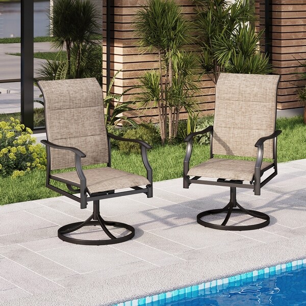 metal and mesh garden chairs