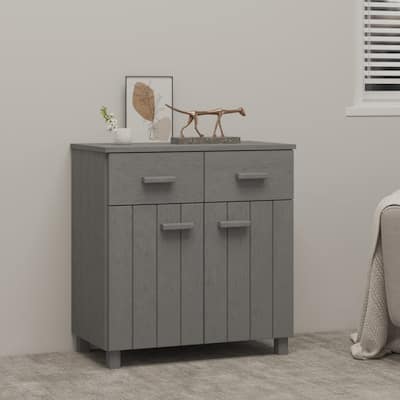 vidaXL Sideboard Buffet Console Cabinet with Storage HAMAR Solid Wood Pine - 31.1"x15.7"x31.5"