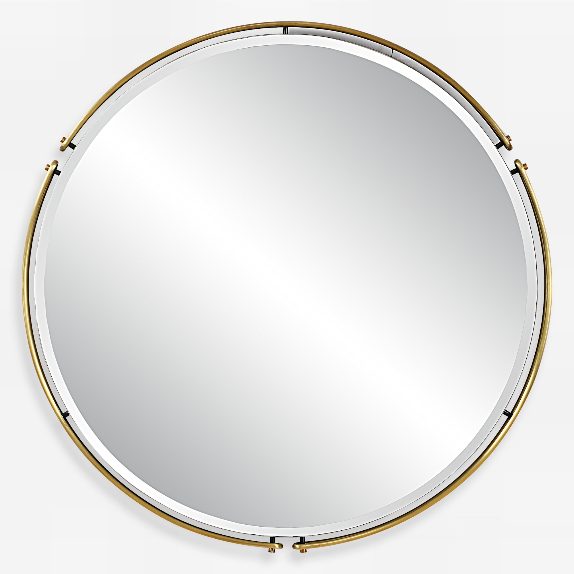 Uttermost 08216 Wesley 38-1/4" Diameter Circular Beveled Accent Mirror