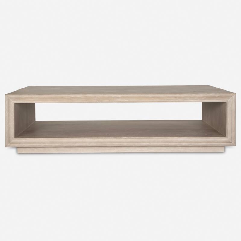 Uttermost Prism Light Oak Coffee Table - 15"H x 56"W x 30"D