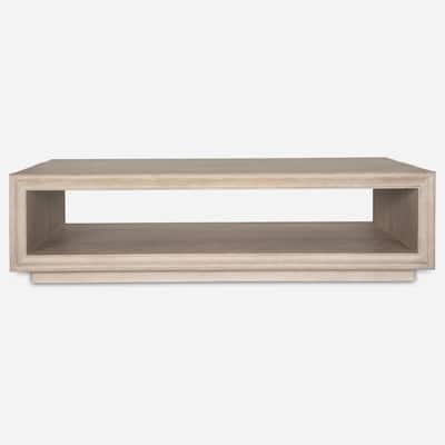 Uttermost Prism Light Oak Coffee Table - 15"H x 56"W x 30"D