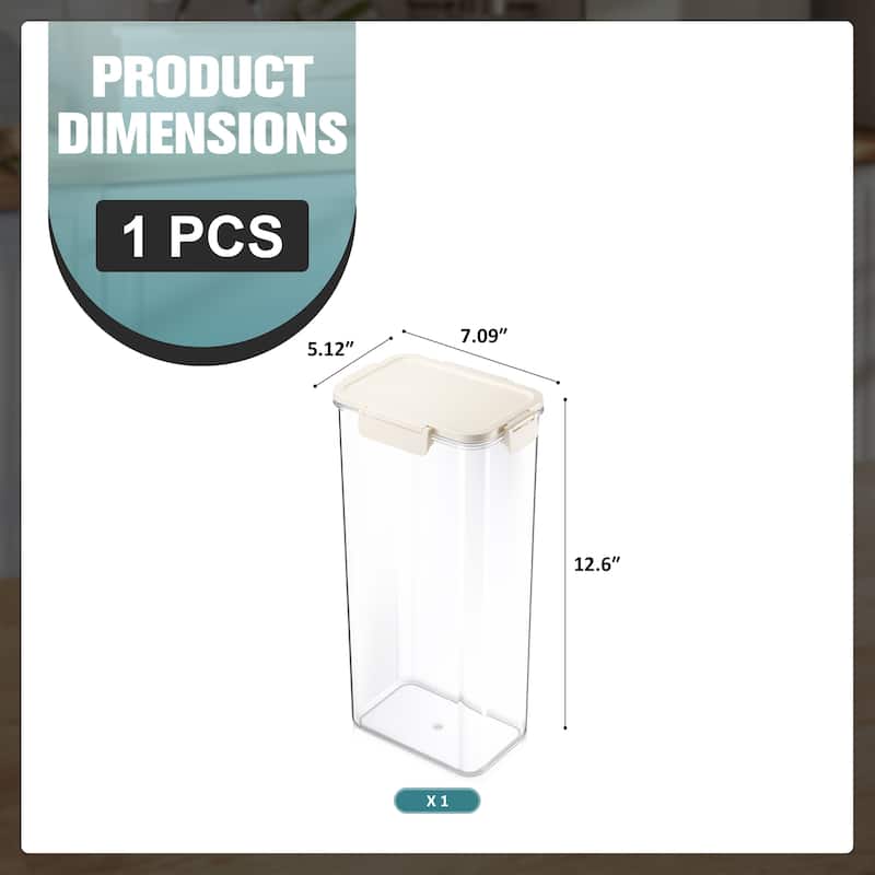 Sorbus Airtight Food Storage Container, Clear Stackable Canister for Pantry, Rice, Pasta, Cereal & Snacks