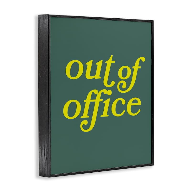 Stupell Minimal Out Of Office Framed Giclee Art Design By Victoria Barnes