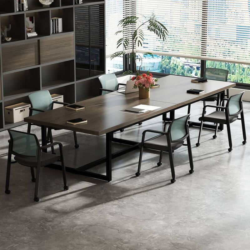 Gymax 10 PCSC Conference Chairs Stackable Office Guest Mesh Chair