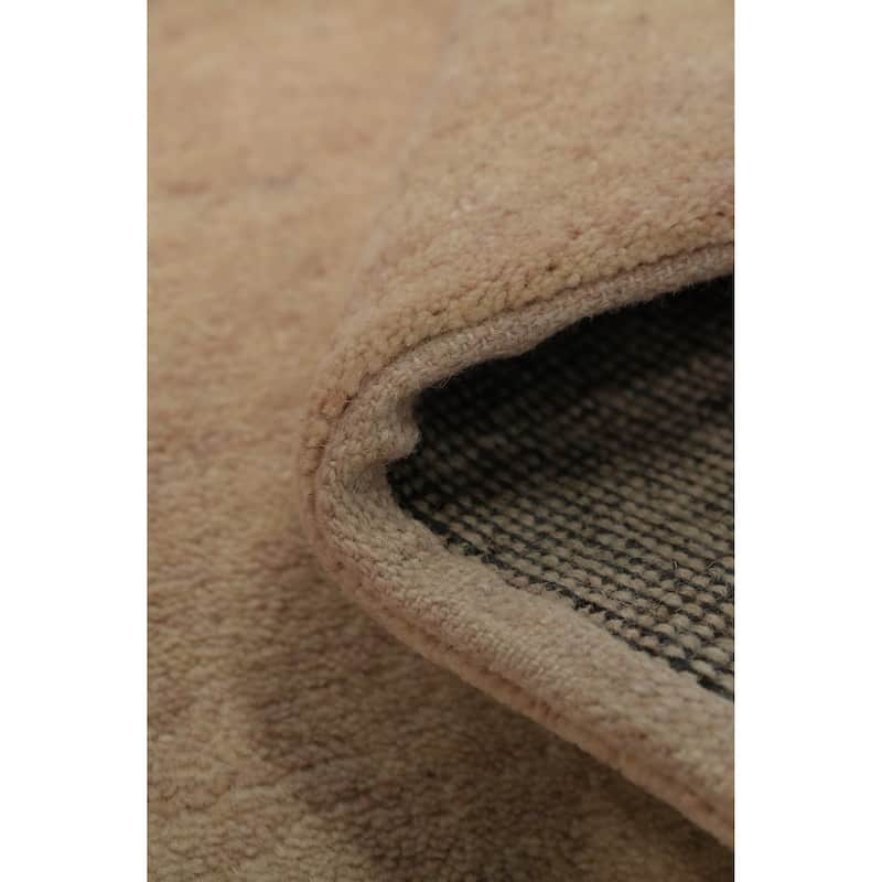 Hand Knotted Oriental 100% Wool Carpet Modern Solid Beige & Ivories Gabbeh Area Rug - 4' 0'' X 2' 1''