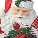 preview thumbnail 3 of 2, 15" Resin Santa With Presents Wall Plaque
