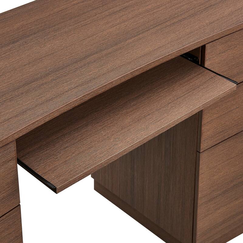 Mirae 55" 6-Drawer Curved Office Desk