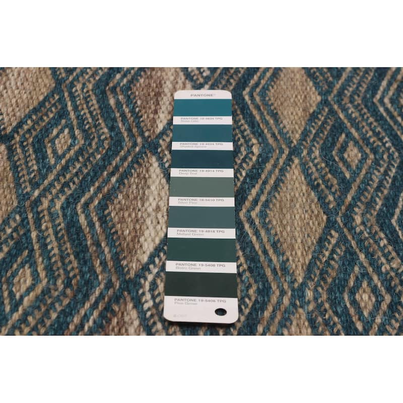 Ankara Teal Kilim 4'10" x 7'11" - 4'10 x 7'11