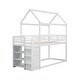 preview thumbnail 10 of 16, Twin/Twin House Bunk Bed with Shelves and Drawers