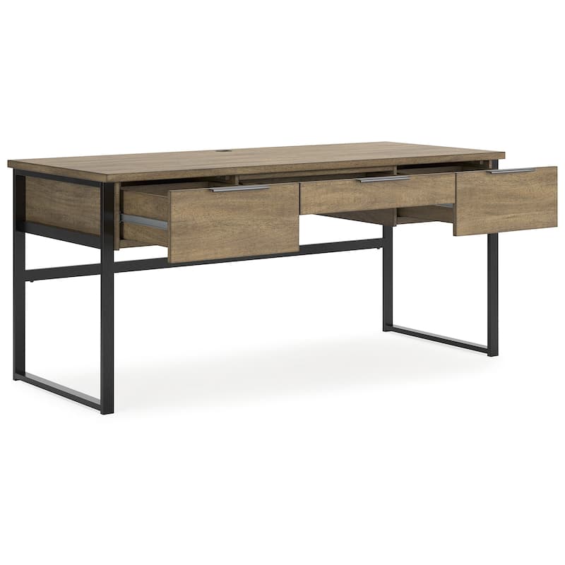 Signature Design by Ashley Montia Light Brown 67" Home Office Desk
