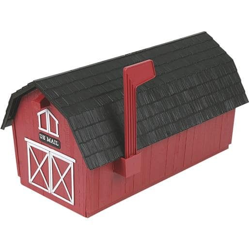Flambeau Prod. Red Barn Poly Mailbox T1003 Unit EACH Bed Bath
