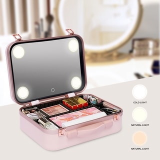 Makeup Organizer Case with Lights and Mirror Cosmetic Box - On Sale ...