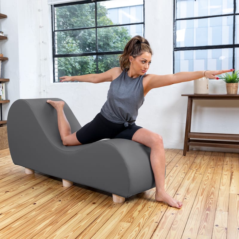 Avana Yoga Chaise Lounge w/ Maple Wood Feet