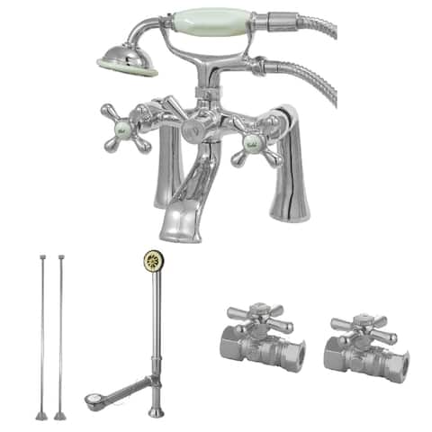 Vintage Deck Mount Clawfoot Tub Faucet Package
