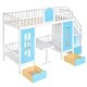 preview thumbnail 15 of 58, Twin over Twin Bunk Bed with Changeable Table