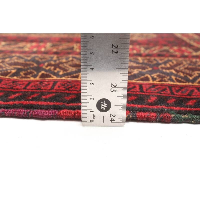 ECARPETGALLERY Hand-knotted Teimani Burgundy Wool Rug - 2'10 x 4'6