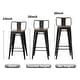 preview thumbnail 15 of 41, Bar Stools With Back set of 4 Industrial Metal Barstools with Wooden Seats