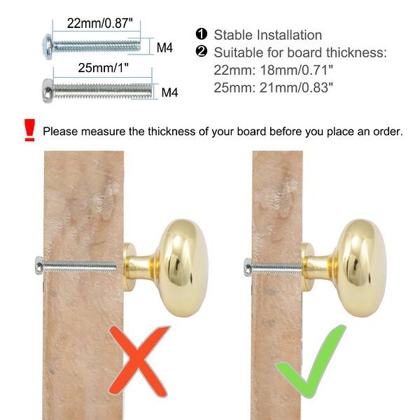 10Pcs Antique Brass Knobs Handles Cabinet Doors Drawers Cupboard Door Knobs 30mm