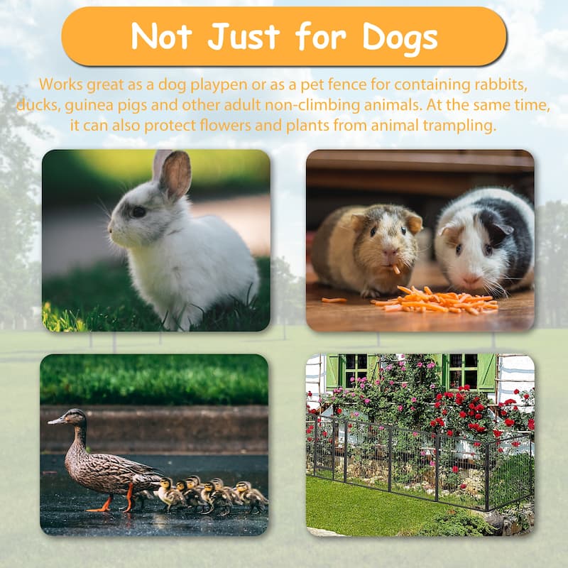 Dog Playpen - 16-Panel Outdoor Pet Fence with Doors, Portable Exercise Pen for All Dog Sizes, Yard, RV & Camping