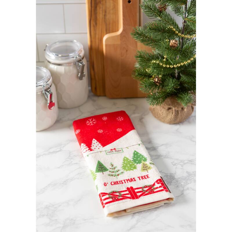 DII Assorted Christmas Printed Dishtowel