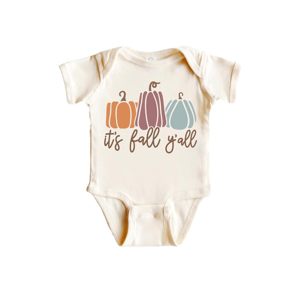 Its Fall Yall Pumpkin - Baby Boy Girl Clothes Infant Bodysuit Funny Cute Newborn