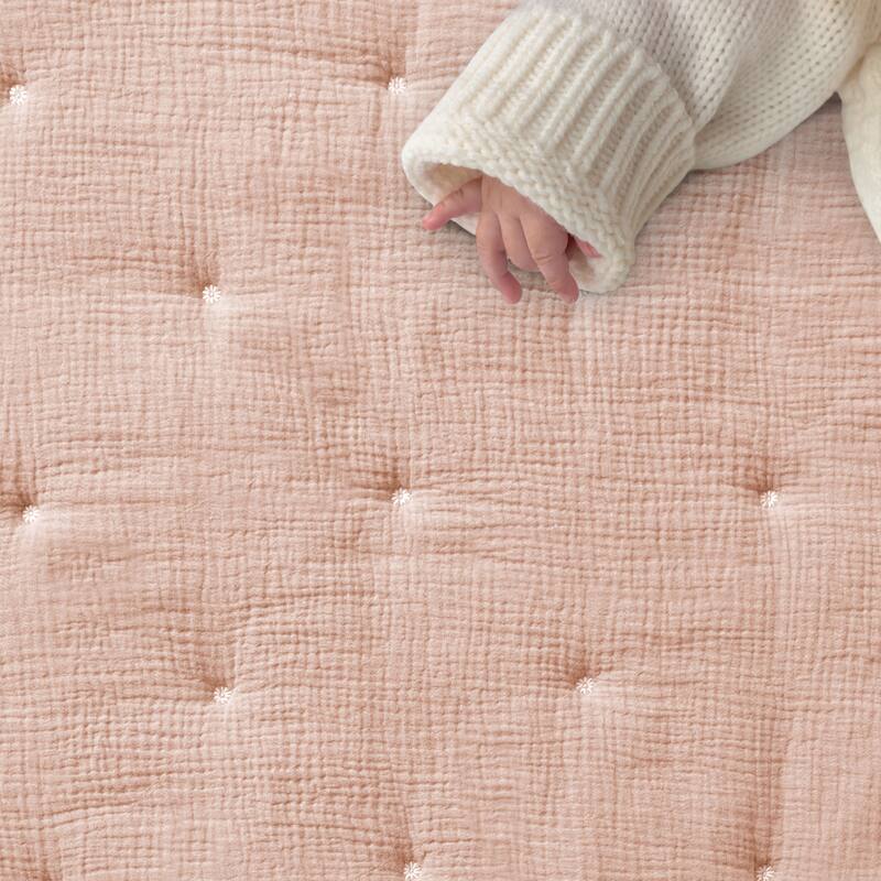 Cloud Muslin Pink/White 5pc Bedding Set - Levtex Baby