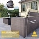 preview thumbnail 123 of 125, Kullavik 13 Pieces Outdoor Patio Furniture Set with Fire Pit Table w/ Wide Armrests