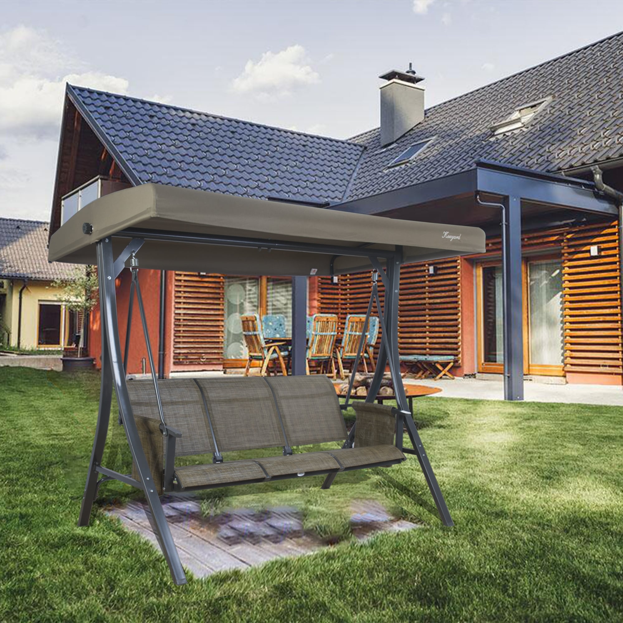 Kozyard Brenda Patio Swing Chair with Stand Bed Bath Beyond 34610743