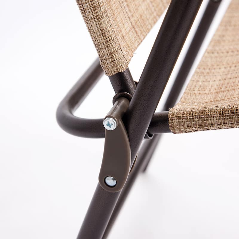 Costway Set of 2 Patio Folding Sling Back Chairs Camping Deck Garden - Set of 2