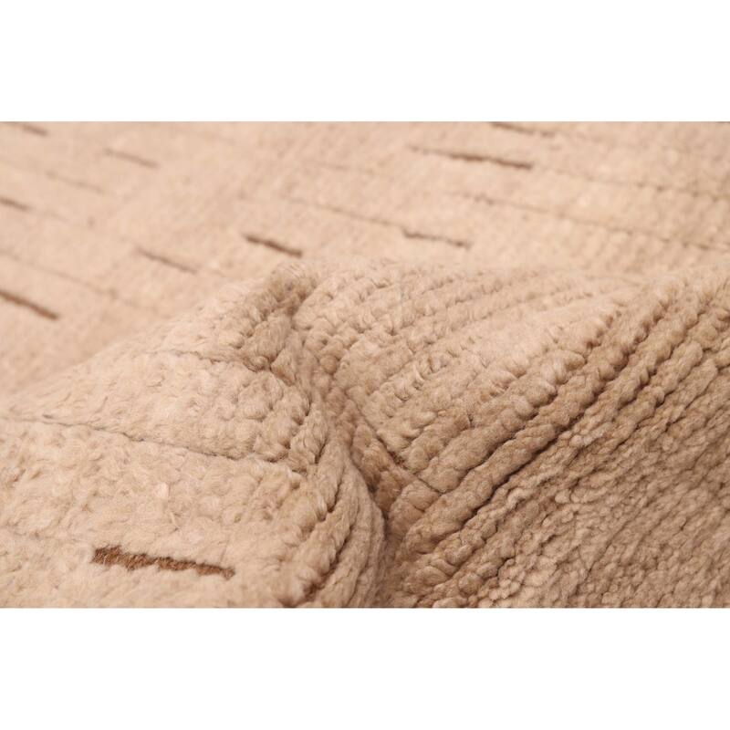 ECARPETGALLERY Hand-knotted Tangier Tan Wool Rug - 5'0 x 7'11