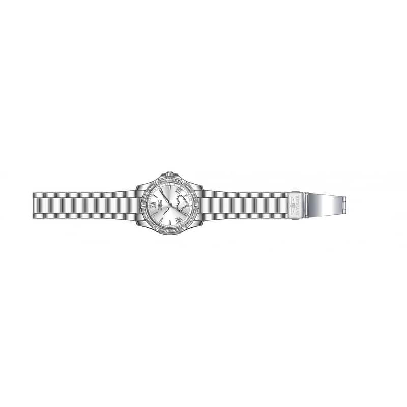 Invicta Men's 21383 Angel Quartz 3 Hand Silver Dial Watch
