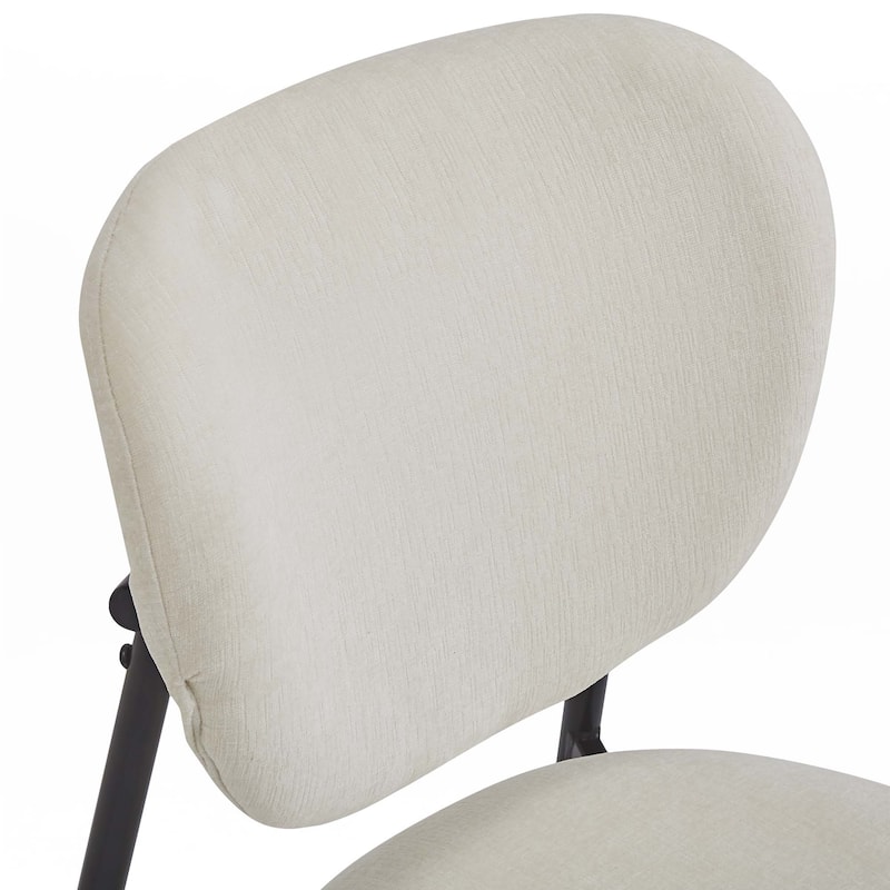 Upholstered Dining Chairs With Metal Legs (Set of 2)