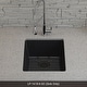 preview thumbnail 4 of 7, 16 Inch Lexicon Platinum Quartz Composite Drop-in Undermount Single Bowl Galaxy Black Kitchen Sink LP-1618-K-SO