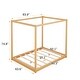 preview thumbnail 4 of 4, Queen Size Modern Wooden Canopy Platform Bed
