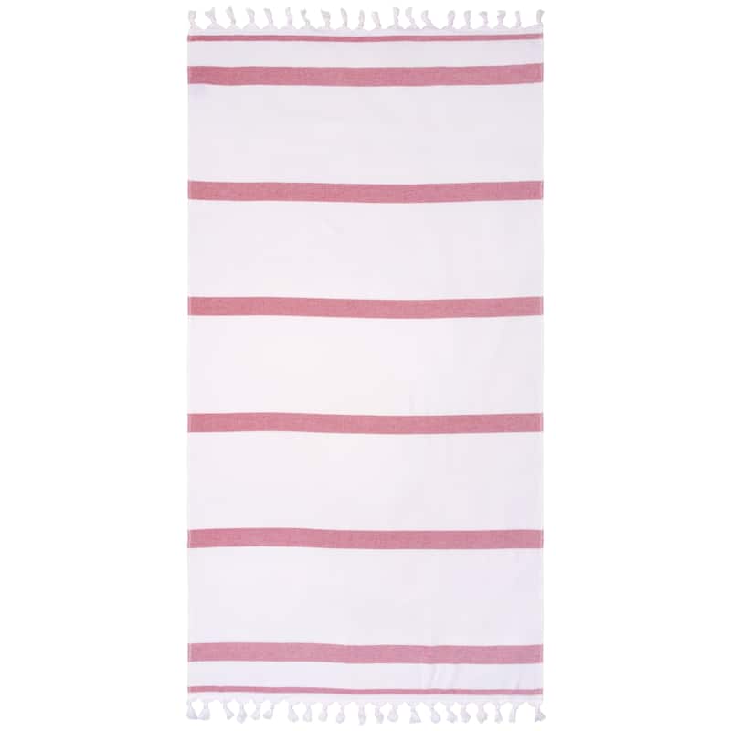 Superior Kai Stripe Fouta Beach Towel with Tassels - 35" x 68"