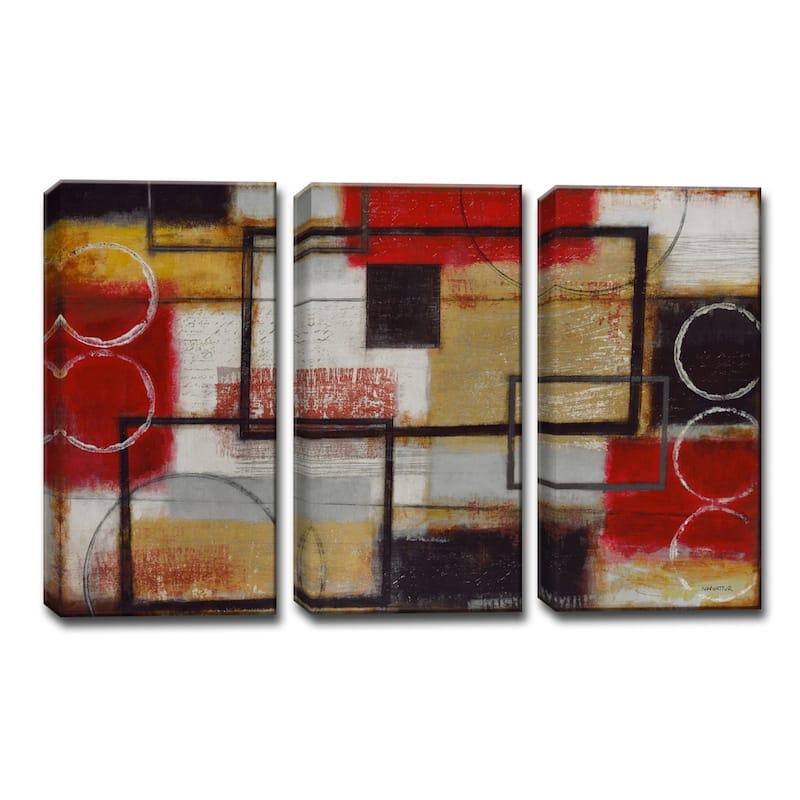Ready2HangArt 'Energized' 3 Piece Wrapped Canvas Wall Art Set