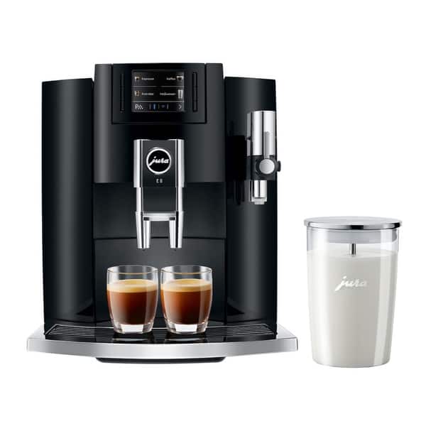 Rijden Buigen Ontslag Jura E8 Automatic Coffee Machine (Piano Black) w/ Glass Milk Container -  Overstock - 31095626