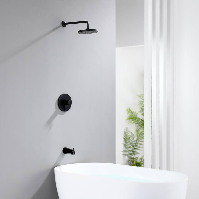 Luxier SS-C02 Single Handle 1-Spray Tub & Shower Faucet with Valve