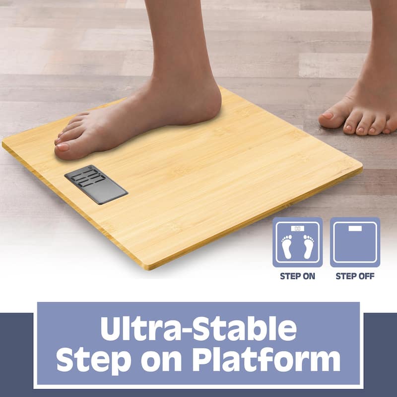 Prominence Home Digital Bathroom Scale for Body Weight, Auto Step-On Design, Ultra Thin