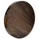 preview thumbnail 36 of 68, KINWELL Round Black Walnut Wood Serving Tray Ottoman Tray with Handles